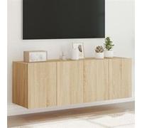 Vidaxl Meubles Tv Muraux Lumières Led 2 Pcs Chêne Sonoma 60x35x41 Cm