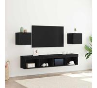 vidaXL Meubles TV muraux suspendus Armoire de télévision Salon 2 pcs Blanc