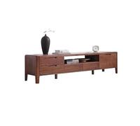 Meubles TV pour Salon 200CM Meuble de Rangement Rustique Moderne en Bois Noyer Massif, Table d'Appoint pour Salon Adaptée aux Hôtels, Gîtes, etc