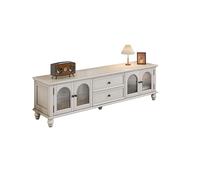 Meubles TV pour Salon Meuble TV de Salon 180 cm en Bois Massif for la Maison, Meuble Mural Moderne rétro Blanc