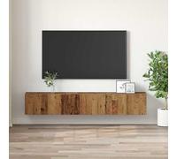 Meubles TV Suspendus, Console Multimédia Flottante, Meuble de Rangement Mural Peu Encombrant pour la Décoration de la Zone TV du Salon et L'organisation des Médias (Vieux Bois #36)