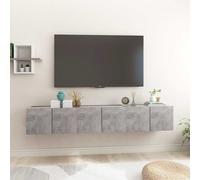 vidaXL Tv-hangmeubelen 2 st 60x30x30 cm betongrijs804521 Gris G