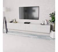 Meubles TV Télévision 2 pcs Bois d’Ingénierie Chêne et Blanc Brillant vidaXL
