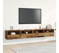 Meubles Tv Vidaxl 2 Pcs Bois Vieilli 100x30x30 Cm Bois D'ingénierie