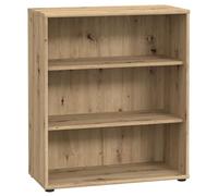 Meubletmoi Bibliothèque/Étagère H. 86 x L. 74 cm Décor Chêne Artisan avec 2 Étagères à Hauteur Réglable - Design Sobre et Moderne - Maria