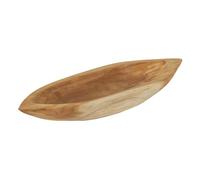Meubletmoi Bol Barque/Corbeille/Vide Poche L. 38 cm en Bois de Teck Fabrication Artisanale - Style Naturel et Exotique - TITOUAN