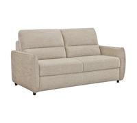 Meubletmoi Canapé 2 Places Convertible L. 190 cm en Tissu Doux Beige avec Système Rapido et Matelas 140 x 190 cm - Design Contemporain - John