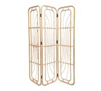Meubletmoi Paravent H. 180 cm 3 pans en rotin Naturel ajouré avec Formes organiques - Style Artisanal bohême et décontracté - Hazel