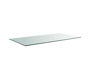 Meubletmoi Plateau rectangulaire 120x60 en Verre trempé Transparent - Dessus de Table résistant - pour Table & Table Basse