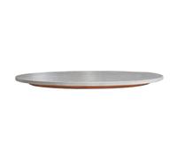 Meubletmoi Plateau Rotatif tournant 360° Rond D. 55 cm en céramique Gris Effet Clair marbré modulable à Poser sur Table à Manger pour Service - élégance et originalité Moderne - MIRAY