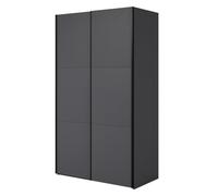 Meublorama Armoire Slide - 120 cm - 2 portes coulissantes - Finition noire - Élégance contemporaine et modulable