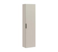 Meublorama Colonne de Salle de Bain Suspendue NOXERA - 1 Porte - Beige Mat - Hauteur 140 cm