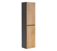 Meublorama Colonne Salle de Bain TAMO - 170 cm - 2 Portes - Coloris Gris Anthracite - À Suspendre