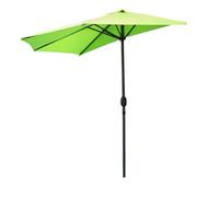 Meublorama Demi-Parasol Mural Vert anis - 270x135x230cm - Aluminium - Toile Polyester 180g/m² - Manivelle