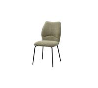 Meublorama Lot de 2 chaises LIVARA - Tissu Sable - Pieds métal - Design épuré - Élégance Naturelle et Moderne
