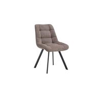Meublorama Lot de 2 chaises VELMIA - Tissu Poivre - Pieds métal - Design Moderne - Élégance Naturelle et contrastée