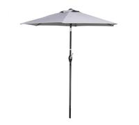 Meublorama Parasol inclinable Taupe Ø200 cm - Mât Acier Ø34 mm - Toile Polyester déperlante 160g/m²