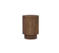 Meublorama Table Basse TALVORA - Bois de manguier Massif - Table Basse Ronde Ø35 cm - Design Artisanal et Compact