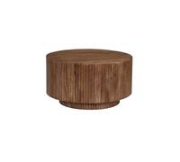Meublorama Table Basse TALVORA - Bois de manguier Massif - Table Basse Ronde Ø70 cm - Design Naturel et Authentique