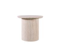 Meublorama Table Basse VAGOS - Coloris chêne Clair - Table Basse Ronde Ø50 cm - MDF - Design Moderne et Naturel