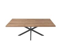 Meublorama Table extensible KALVANO - de 160 à 200 cm - Chêne foncé - Plan 40 mm - Design contemporain