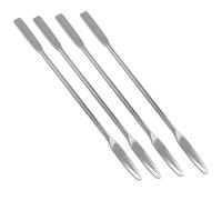 Meuey Lyot Lot de 4 mini spatules à double extrémité en acier inoxydable pour laboratoire