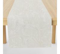 Meugesoi Abstrait Géométrique Ligne Chemin de Table Minimaliste Nappe Décoration de Table Lin Lavable 30x240 cm Table Runner pour Salle à Manger, Table à Manger, Table Basse, Baptême