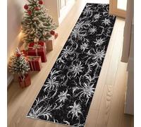 Meugesoi Floral vVntage Tapis Couloir Long 80x200cm Élégant Mystérieux Tapis de Couloir Poil Ras Lavable en Machine Carpet pour Cuisine, Salon, Passage, Entree, Chambre à Coucher