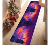 Meugesoi Magma Volcanique Tapis de Couloir Extra Long, Volcan Tapis de Passage Antidérapant Lavable, Carpet pour Couloir, Entrée, Buanderie, Chambre à Coucher, 90x240 cm