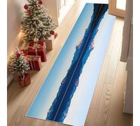 Meugesoi Paysage Naturel Tapis Couloir Long 80x180cm Montagne Lacs Tapis de Couloir Poil Ras Lavable en Machine Carpet pour Cuisine, Salon, Passage, Entree, Chambre à Coucher