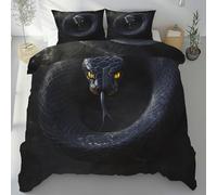 Meugesoi Serpent Reptile Housse de Couette Microfibre 140x200 cm, Animaux Sauvages Parure de Lit Réversible Housse Couette avec Fermeture Éclair et 2 Taie d'oreiller 65x65 cm