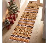 Meugesoi Tapis Couloir Long 80x200cm Tribu Africaine Tapis de Couloir Poil Ras Lavable en Machine Géométrique Ethnique Vintage Carpet pour Cuisine, Salon, Passage, Entree, Chambre à Coucher