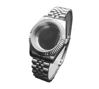 MEUIXT Verre saphir 36 mm/40 mm compatible avec boîtier de montre for homme NH35 NH36 NH34 mouvement mode étanche Jubilee acier inoxydable(4,40mm case NH35 NH36)