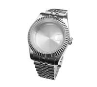 MEUIXT Verre saphir 36 mm/40 mm compatible avec boîtier de montre for homme NH35 NH36 NH34 mouvement mode étanche Jubilee acier inoxydable(1,36mm case NH35 NH36)