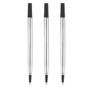 meukcez Lot de 3 recharges noires pour stylo roller Parker compatibles avec les stylos roller Parker Quink, pointe moyenne (0,7 mm) pour une écriture fluide, séchage rapide, idéal pour un usage profe