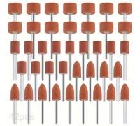 Meule 42pcs pour Outil Rotatif - Meules à Rectifier en Oxyde d'Aluminium, Accessoires de Ponçage Grain Uniforme, Embouts Cylindriques et Coniques pour Métal, Bois et Plastique