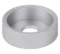 Meule à bord arrondi, Meule diamantée brasée sous vide 75 mm, alésage 22 mm, grain 60, 10-35 mm, profils multiples for marbre, granit, quartz, céramique, sec ou humide(Parallel Wheel 20mm)