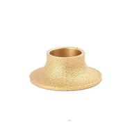 Meule à bord arrondi, Meule diamantée brasée sous vide de 75 mm, demi-rondelle, arbre de 20 mm, grain 60, plusieurs tailles(France side 25mm)