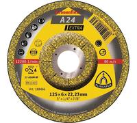 Meule à ébarber A 24 Extra D115xS6mm courbé STA perçage 22,23mm KLINGSPOR