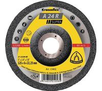 Meule à ébarber A 24 R Supra D125xS6mm courbé STA perçage 22,23mm KLINGSPOR