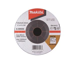 Meule à ébarber inox, pour meuleuses d'angle 125 x 6 x 22,23 MAKITA A-80656