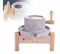 Meule à grain à manivelle, cadre en bois fait à la main, préservation des nutriments, nettoyage facile, utilisation facile pour broyer les épices