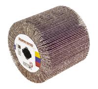 MSW-WHEELS-80L Rouleau Abrasif á Lamelles Cylindre (110 x 100 mm, Granulation 80, 1 Pièce, Dimensions d’Alésage 19 mm)