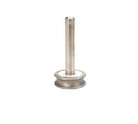 Meule abrasive diamantée concave pour verre, forets ronds de 2 à 12 mm pour bracelet, bague, sculpture sur jade, polissage, 4 mm, grain 400
