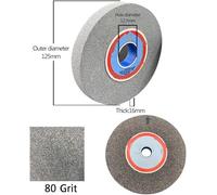 Meule abrasive en corindon brun de 125 mm - for le meulage des métaux, 1 pièce(80 Grit)