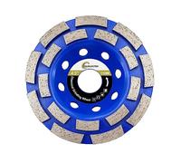Meule Assiette Diamantée 115mm Double Rangée Diamant à Meuler Béton pour Polir et Nettoyer Granit Marbre Maçonnerie Pierre Artificielle Béton Meuleuse D'angle SANLEETEK