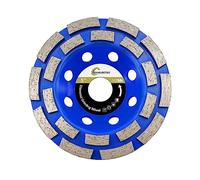 Meule Assiette Diamantée 125mm Double Rangée Diamant à Meuler Béton pour Polir et Nettoyer Granit Marbre Maçonnerie Pierre Artificielle Béton Meuleuse D'angle SANLEETEK