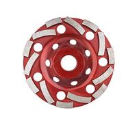 Meule boisseau diamantée, disque abrasif diamanté for le meulage du béton et des carreaux, compatible avec les meuleuses d'angle ponceuses à, 125 mm x 22,2