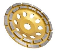 Meule Boisseau Diamantée, Meule Boisseau Diamantée à Double Rangée Meule Boisseau Diamantée pour Béton Granit Pierre Ciment Marbre, Meules Abrasives (150mm)