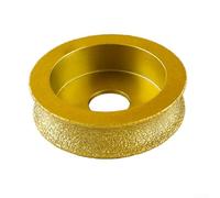 Meule brasée sous vide à sec de 74 mm pour marbre, granit, pierre, carrelage, béton de quartz, alésage de 20 mm pour meuleuse d'angle, disque émeri doré pour bordure et aplatissement (15 mm)